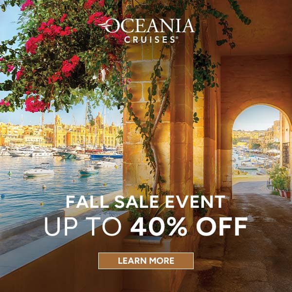 Oceania Cruises Fall Sale Event — up to 40% off