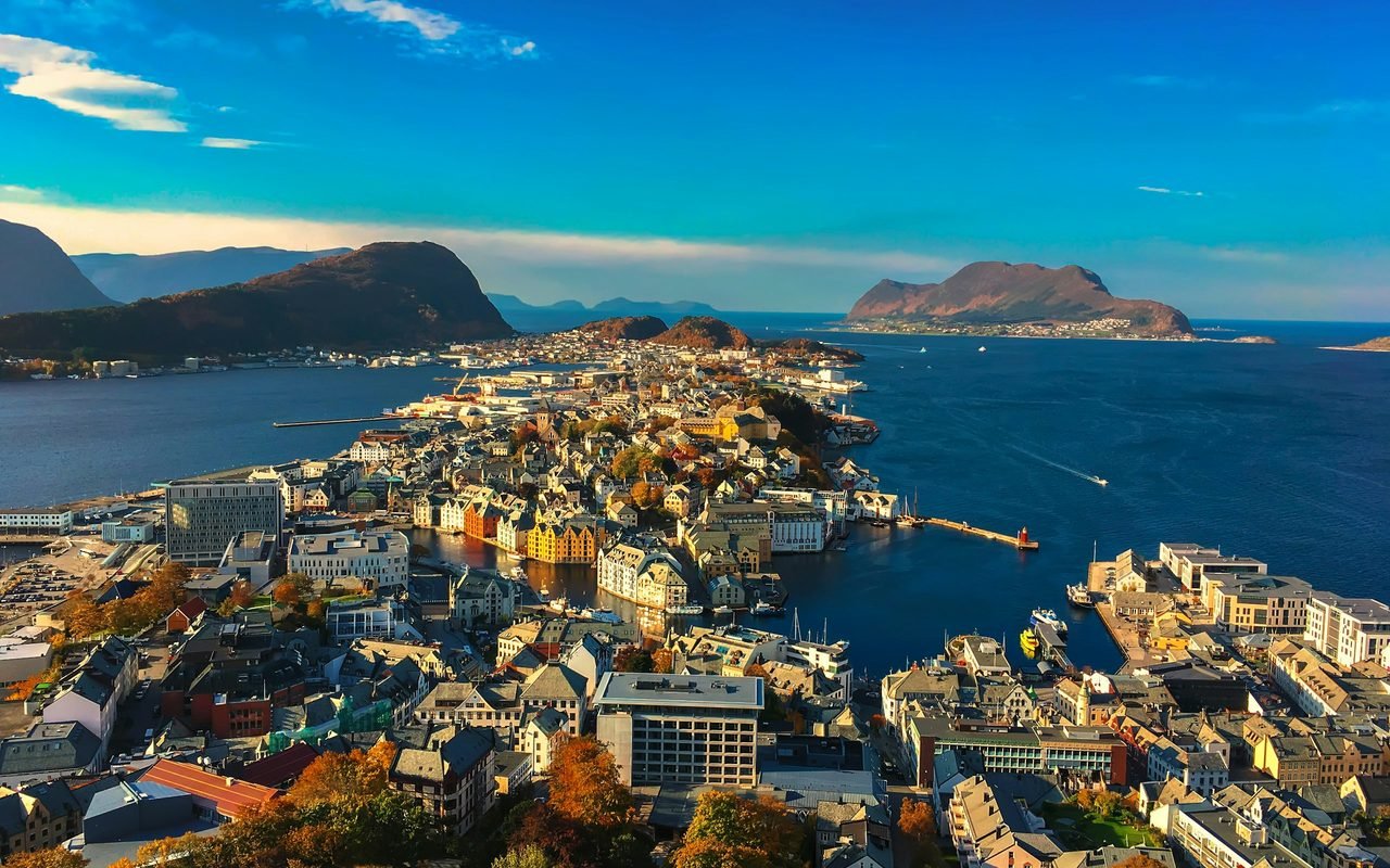 Ålesund seen from the Aksla viewpoint