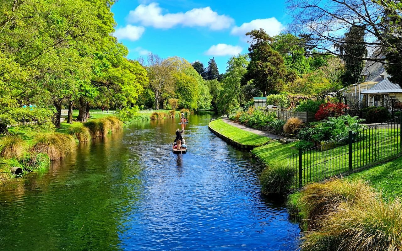 A punt on the Avon River in Christchurch