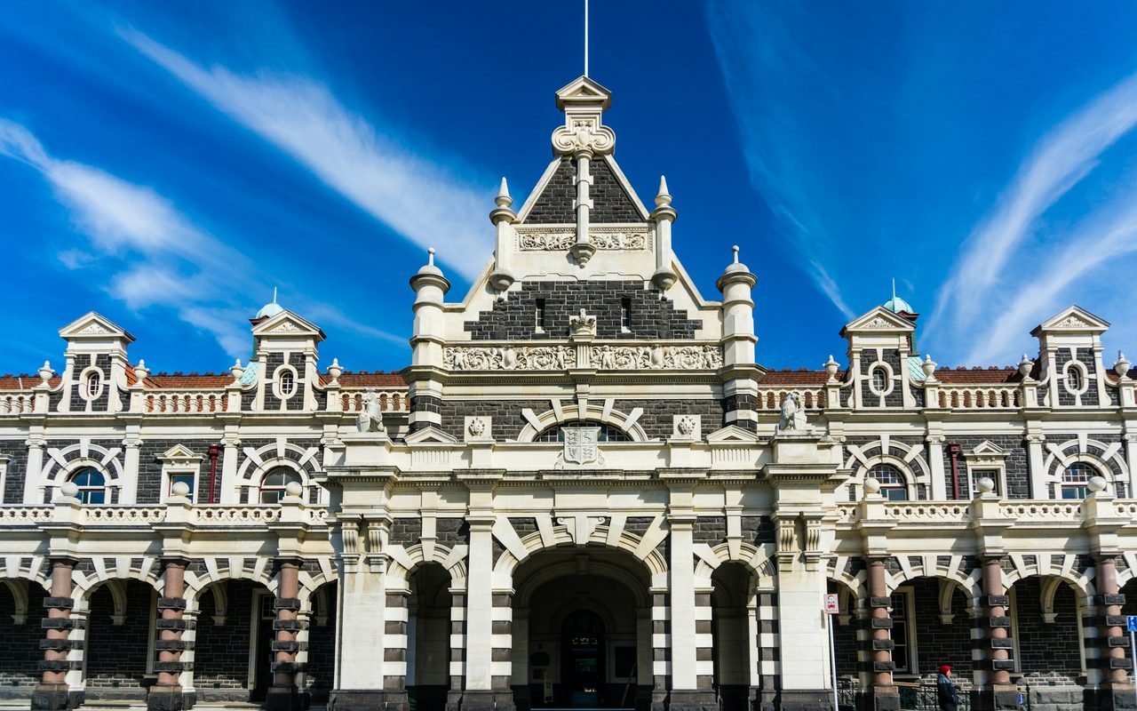 The ornate Dunedin Railway Station